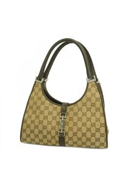 Gucci Handbag GG Canvas Jackie Brown Silver
